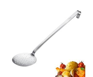 Westmark Skimmer Pro - Mestolo in acciaio inossidabile con gancio per appendere - Mestolo perfetto per schiumare, friggere e cucina professionale - Argento, Ø 10 cm