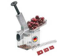 Westmark Snocciolatore per Ciliegie con Canale e Grande Vaschetta per Noccioli, Incluso Set di Ricambio da 4 Pezzi, Plastica/Acciaio inox/Alluminio, Kirschomat, Argento/Nero/Trasparente, 407022E6