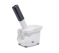 Westmark Snocciolatore per Ciliegie con Canale, Vaschetta per Noccioli e Ricettario, Altezza: 30 cm, Acciaio inox/Plastica, Kernfix, Bianco/Grigio scuro/Trasparente, 40352260