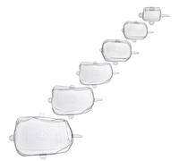 Westmark Square Food Storage Lids - Stretchy, Reusable Silicone Lids for Differe