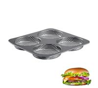 Westmark Stampo Antiaderente Forato, Panini per Burger, 4 Posti, Nero, 0.90Kg