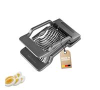 Westmark Tagliauova Justus Black Edition, Divisore per uova per fette rotonde e ovali, Fili in acciaio inossidabile extra affilati, Antracite