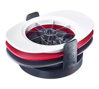 Westmark Tagliaverdure e frutta ,3 in 1, Multifunzionale, salvaspazio, vaschetta per taglio/Base su cui appoggiare gli alimenti, Plastica/Acciaio inox, Tutti Frutti, Rosso/Antracite/Bianco, 51142260