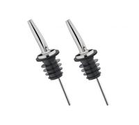 Westmark 2 Beccucci per Bottiglie di Liquori, Olio e Aceto, Metallo/Acciaio Inossidabile, Tappi in Plastica, Inox Gastro, Argento, 47322280