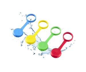 Westmark Tappo per bottiglia con fessura per cannuccia - tappo per bottiglia riutilizzabile con fessura per cannuccia, ideale per il campeggio e i picnic, chiusura affidabile - senza BPA, 4 pz.