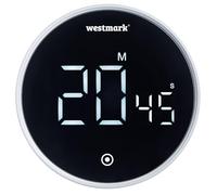 Westmark Timer Digitale Rotondo con Magnete - Regolabile fino a 99 minuti e 55 secondi, ideale come timer da cucina o per lo sport - Allarme silenzioso e acustico.