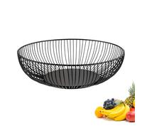 Westmark Lumos - Cestino in metallo decorativo per frutta, verdura, pane e panini, colore: nero, 28 cm