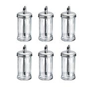 Westmark Zuccheriera, 6 pezzi, Capacità: 300 ml l'uno, Vetro/Acciaio inox, New York, Argento/Trasparente, 652422E2