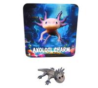 Westmon Works Axolotl - Ciondolo tascabile con biglietto portafortuna, Small, Plastica, Nessuna pietra preziosa