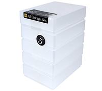 WestonBoxes - Organizza i tuoi hobby creativi, il tuo ufficio o la tua aula! Scatole A5 Trasparenti con Coperchio per Materiale Artistico, Penne, Carte e altro (Set da 5)