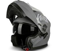 Westt Torque X · Casco Modulare Moto Nero Opaco Doppia Visiera Scooter Motorino · Casco Moto Donna e Uomo · Omologato ECE (XL (61cm), Grigio)