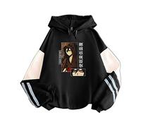 westtrend Felpa con Cappuccio Unisex Angels of Death personalità Anime Felpa Harajuku Abbinamento Colori Manica Lunga Pullover Isaac Foster Hoodie