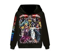 westtrend Overlord Felpa con Cappuccio Unisex Anime Character 3D Print Pullover Felpa con Cappuccio Felpa Casual Allentata Tops