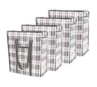 Westward Ho! Borse per la spesa riutilizzabili, resistenti, confezione da 4, colore nero, medie (40 x 45 x 20 cm), resistenti con manici cuciti e design impermeabile