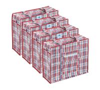 Westward Ho! Confezione da 4 borse per la spesa riutilizzabili, resistenti, piccole 40,6 x 35,6 x 15,2 cm, impermeabili, manici rinforzati, sacchetti ecologici durevoli per la spesa, colore rosso