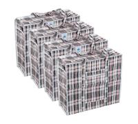 Westward Ho! Confezione da 4 borse per la spesa riutilizzabili, resistenti, piccole, 40,6 x 35,6 x 15,2 cm, impermeabili, manici rinforzati, resistenti, ecologiche, colore nero