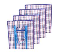 Westward Ho - Sacchetti per la spesa riutilizzabili, resistenti, confezione da 4 pezzi, colore blu, dimensioni 98 x 75 x 42 cm, resistenti, con manici cuciti e design impermeabile