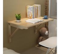 WESTWILD Scrivania Galleggiante in Stile Moderno Tavolo Pieghevole da Parete in Legno 39,3 * 19,6 Pollici Tavolo da Pranzo Pieghevole salvaspazio