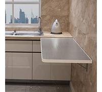 WESTWILD Tavolo da Pranzo Pieghevole da Cucina a Parete con Superficie Luminosa, Piccolo Tavolo da Lavoro per Lavanderia, Design a Foglia cadente, carico Massimo 55 kg