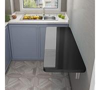 WESTWILD Tavolo Pieghevole da Parete per Ufficio Domestico e Lavanderia Scrivania Multifunzione per Computer Portatile Banco da Lavoro Sala da Pranzo e Scrittura 4 Colori Disponibili (Nero 120x40 cm)