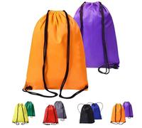 WESTWOOD FOX Borsa da palestra con coulisse, sacca da palestra, zaino in polietilene per donne e uomini, borsa da nuoto, viaggi, spiaggia, scuola, vacanze, adatta per sport, bambini, ragazzi e ragazze