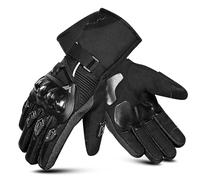 WESTWOOD FOX Guanti da moto invernali per uomo e donna, guanti da moto impermeabili, touchscreen, leggeri, guanti da guida con protezione calda per BMX, ATV, UTV, mountain bike (M, NERO)