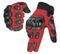 WESTWOOD FOX Guanti da moto per uomo e donna, guanti da moto con dita intere, per BMX, MX, ATV, MTB, equitazione, caccia, arrampicata e sport all'aria aperta (2XL, ROSSO)