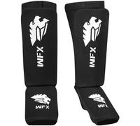 Westwood Fox Parastinchi per Kickboxing, Protezioni per Il Collo del Piede delle Gambe, Muay Thai, Allenamento MMA, Boxe, Sparring, Protezioni per i Piedi delle Gambe Imbottite Elasticizzate per