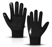 WESTWOOD FOX WFX Guanti termici invernali antivento guanti da corsa touch screen caldi antiscivolo in silicone guanti da ciclismo per uomo donna polsino elastico per guida, sci, corsa, calcio sport