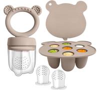 WeSweet Ciuccio per frutta per bambini, dispenser in silicone per alimenti e vassoio congelatore per alimenti per bambini, gelato al latte, per alleviare la dentizione dei bambini, ciuccio da