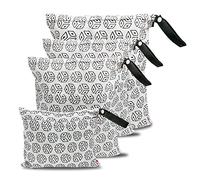 Wet Bag Dry Bag Borsa Impermeabile Borsa Pannolini Borsa Porta Pannolini 4Pcs Impermeabile Riutilizzabile Organizzatore Trucchi Wet Dry Bag Impermeabile Sacchetto del Pannolino Lavabile con Zip