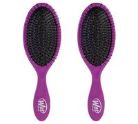 Wet Brush, Confezione da 2 spazzole districanti unisex, con setole IntelliFlex ultra morbide, scioglie i nodi con facilità, per tutti i tipi di capelli, su capelli bagnati e asciutti, viola