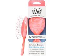 Wet Brush Mini spazzola districante per capelli per rimuovere delicatamente i nodi, formato da viaggio, setole morbide per districare senza dolore, meno rotture, funziona su tutti i tipi di capelli