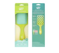 WetBrush Paddle Detangler with HeatFlex Bristles and Aquavents to Help Drying, Wider Surface Area Detangles in Less time, Detangles Hair with Ease, Feel Good Ombre, Green and Blue