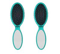 Wet Brush Pop and Go Spazzola districante per capelli, color foglia di tè, spazzola districante da viaggio, setole IntelliFlex ultra morbide, scorrono attraverso i grovigli con facilità, senza dolore,