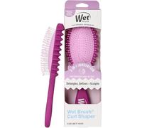 Wet Brush Spazzola per capelli ricci con scanalature scolpite, definisce riccioli e bobine dalla radice alla punta, setole flessibili districa i capelli bagnati, strumento per lo styling migliora il