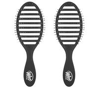 Wet Brush Spazzola per capelli Speed Dry - Nero - Design ventilato e setole ultra morbide HeatFlex sono sicure per asciugare con il phon con manico ergonomico gestisce grovigli e capelli