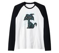 Wet Cat in Rain Funny Relatable Mood Maglia con Maniche Raglan