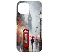 Wet London Iconic Red Phone Booth Clocktower, cover per telefono Custodia per iPhone 15