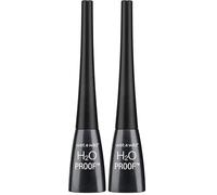 Wet n Wild, H2O Proof Felt Tip Liquid Eyeliner, Eyeliner Liquido Resistente all'Acqua e alle Macchie, Makeup Resistente all'Acqua, Duraturo, Formula Fluida e Pigmentata, Nero (Confezione da 2)