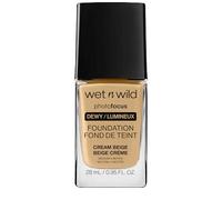 Wet n Wild Photo Focus Dewy Foundation, Fondotinta Liquido Idratante per Pelle Normale/Secca a Coprenza Modulabile dal Finish Luminoso, Cream Beige