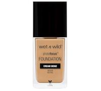 Wet n Wild Photo Focus Matte Foundation, Fondotinta Liquido a Coprenza Modulabile dal Finish Opaco, Leviga i Pori per un Incarnato Uniforme, Cream Beige