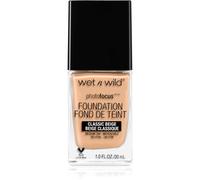Wet n Wild - Photo Focus Foundation - Fondotinta Beige Classico - Copertura Intensa, Per una Pelle Impeccabile in Foto - Riduce Linee Sottili, Macchie e Rughe - Vegan - Classic Beige