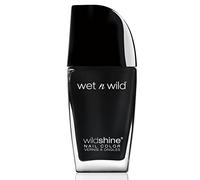Wet n Wild, Wild Shine Nail Color, Smalto per Unghie Senza Formaldeide, Toluene e Ftalati, Formula di Lunga Durata e che si Asciuga Rapidadamente, Black Crème