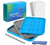 Wet Palette, Eterna per Pittura in Miniatura e Acrilica Approvata da Pittori Professionisti, Tavolozza Bagnata con Coperchio con 50 Pezzi di Carta per Tavolozza, 2 Pezzi di Spugna
