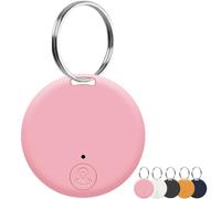 Wetag Mini Intelligent Bluetooth Tracker, Portable Real-Time GPS Locator for Dogs Cats Keys Luggage Backpack, Works with Apple Find My & Android Devices (Pink)