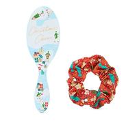Wetbrush Original Detangler with Scrunchie Set, Elf | Ultra Soft Bristles Gently Detangle All Hair Types, Helps Reduce Knots and Tangles, Includes Festive Scrunchie Accessory