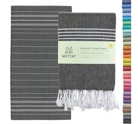 WETCAT Asciugamano da spiaggia turco oversize 96 x 180 cm, 100% cotone, senza sabbia, ad asciugatura rapida, asciugamano turco extra large, asciugamano da viaggio leggero, per adulti, regali da