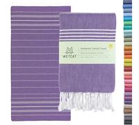 WETCAT Telo mare turco oversize 96 x 180 cm, 100% cotone, senza sabbia, ad asciugatura rapida, extra large, leggero, accessorio da spiaggia, idea regalo, viola scuro