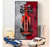 WETCEAOM Cornice per Lego Technic Ferrari SF-24 F1 42207, Formula 1 - Quadro da parete per Lego gli amatoriali, 75 x 45 cm, doppio colore supporto da parete per auto (solo telaio)